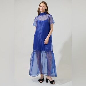 Sugarlips Dine Organza Mockneck Maxi
